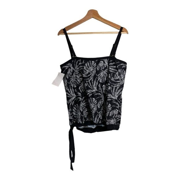 ISLAND ESCAPE Printed Blouson Tankini Top Size 16 NWT - Picture 3 of 8